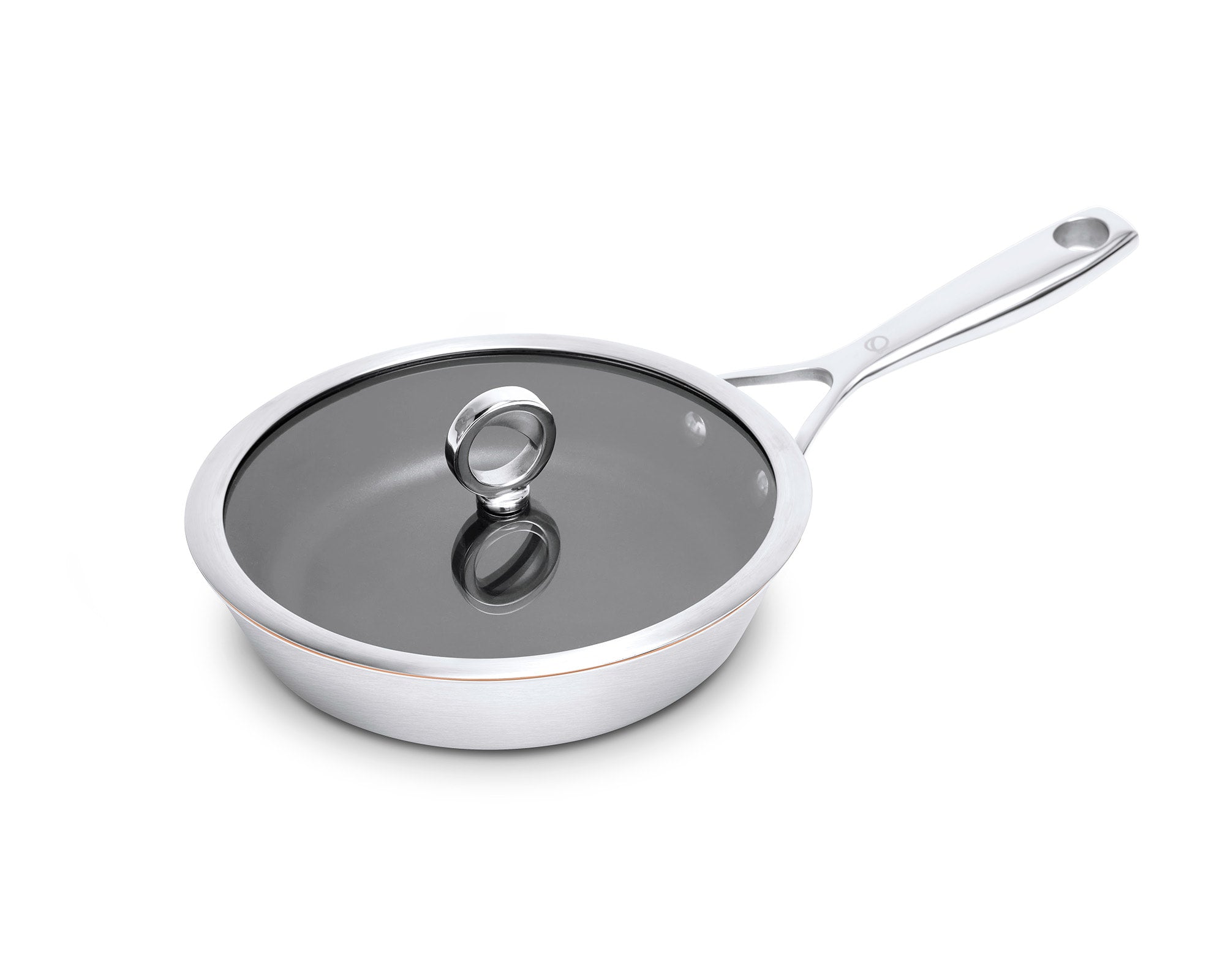 Beschichtete Olavson Kupferkernpfanne 20 cm mit Stielgriff