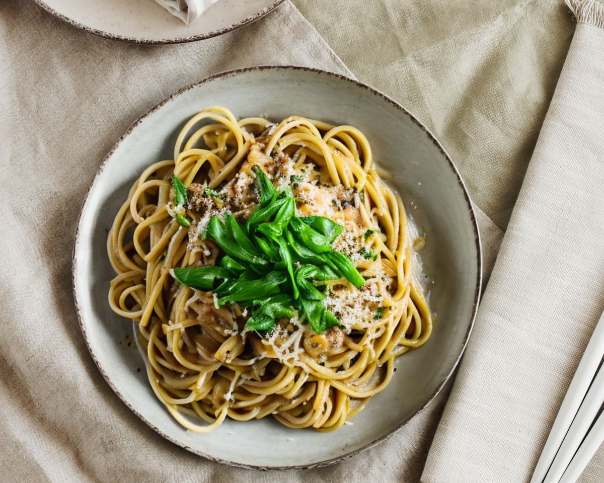 Spaghetti mit Champignons