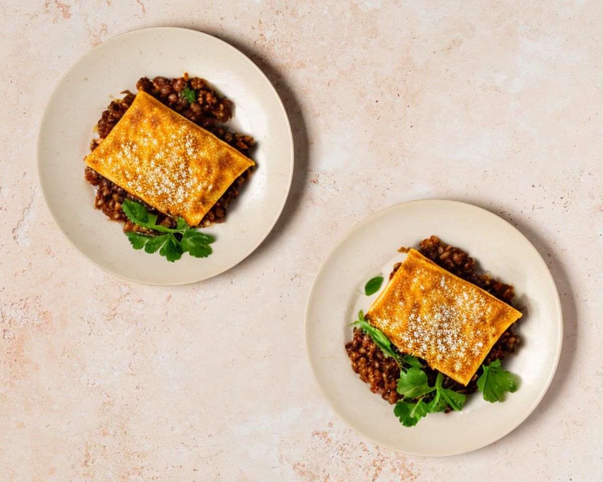 Linsenlasagne vegan