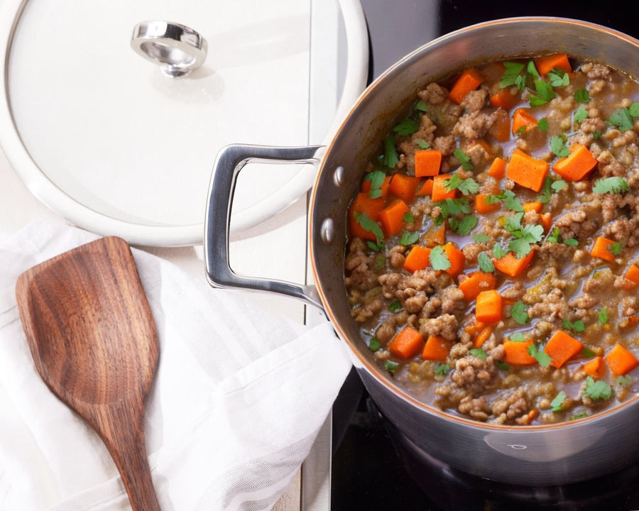 Möhreneintopf mit Hackfleisch
