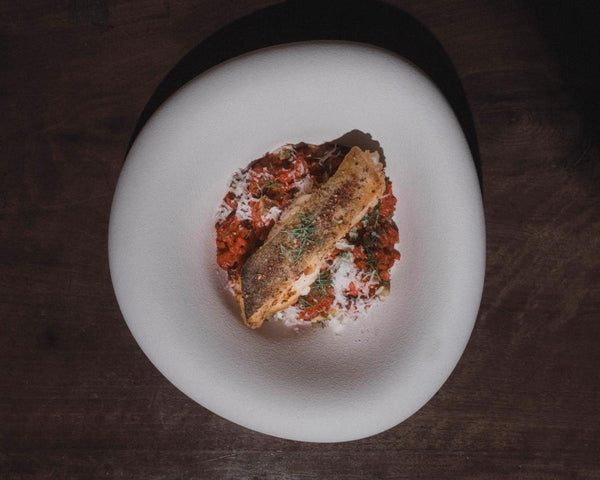 Rote Beete Risotto Stroganoff mit Skrei