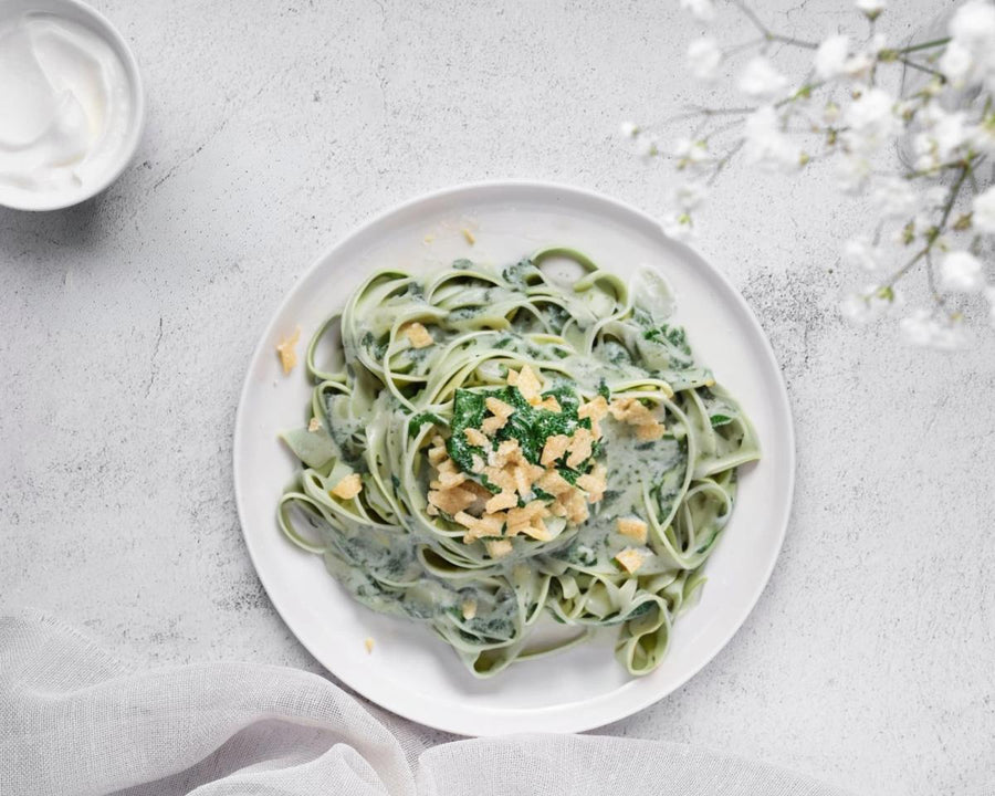 Tagliatelle mit Spinat Sahne Soße