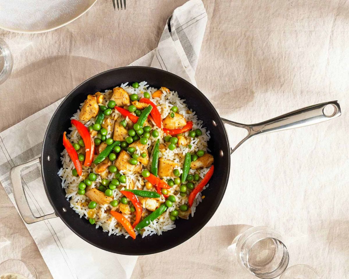 Hähnchen Reis Pfanne