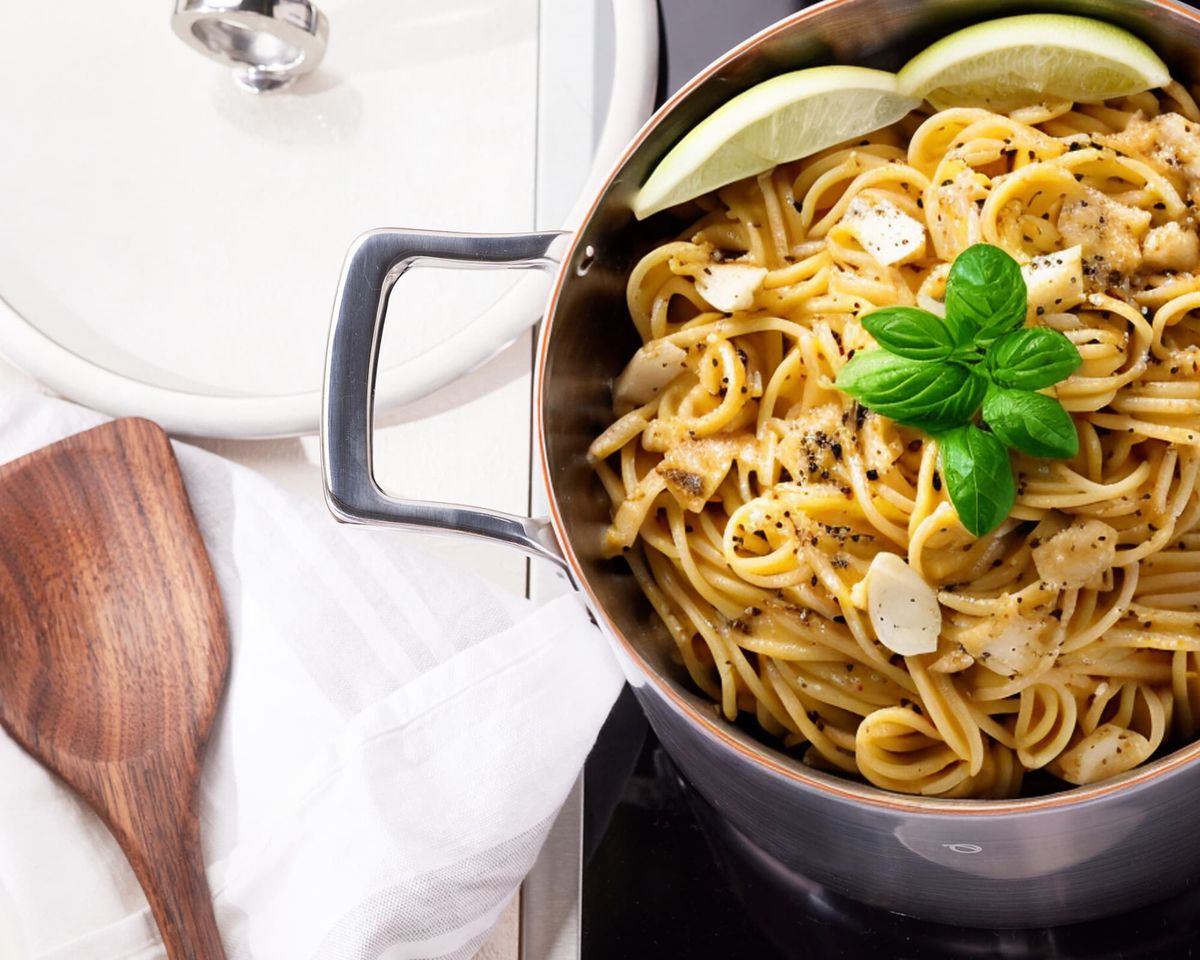 Pasta mit Knoblauchsoße