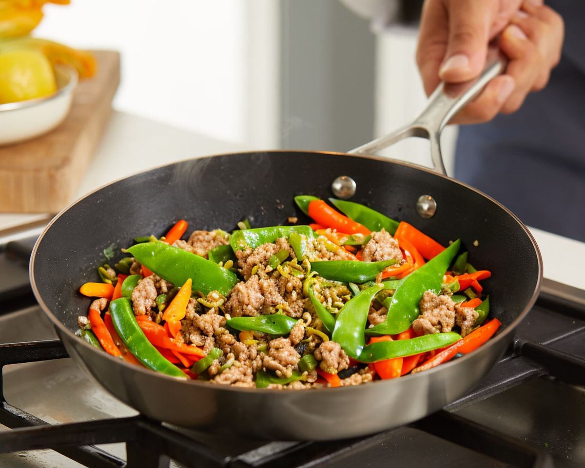 Hackfleisch Gemüse Pfanne