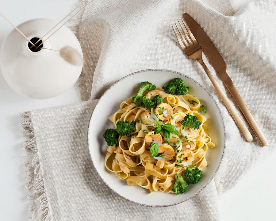 Tagliatelle mit Garnelen