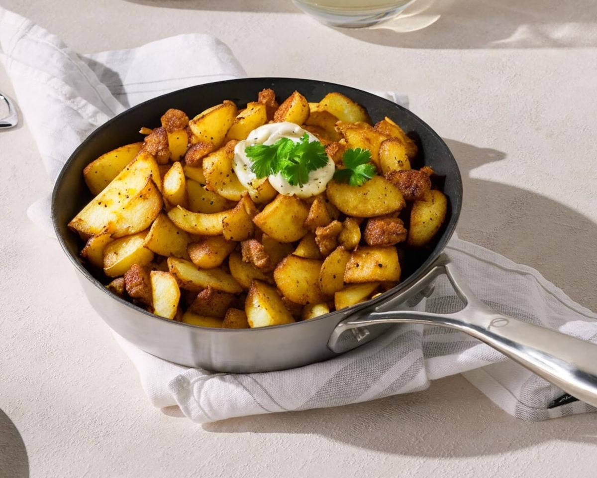 Bratkartoffeln mit Gyros