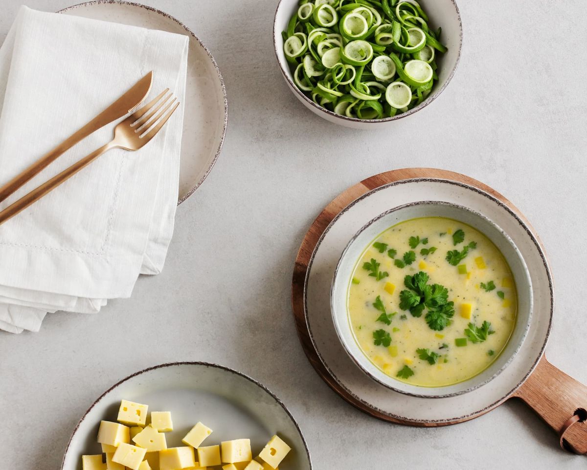 Käse-Lauch Suppe vegetarisch