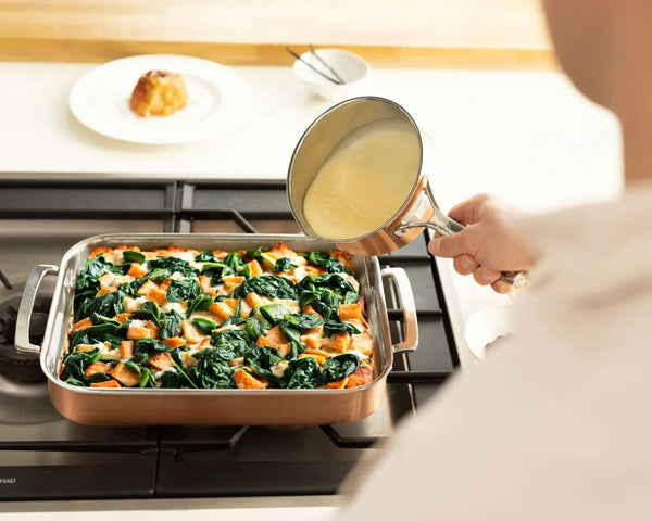 Lachsauflauf mit Sauce Hollandaise