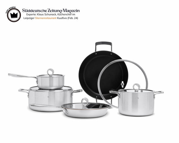 Olavson Kochgeschirrset Pfannen 26+30 Servierer Toepfe Saucier+20+26