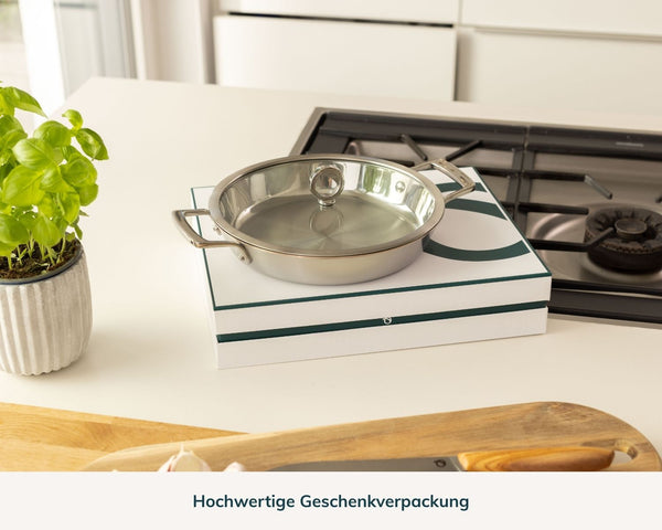 Kupferkern Servierpfanne unbeschichtet, 26 cm