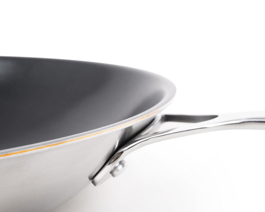 Kupferkern Wok, beschichtet, Stielgriff