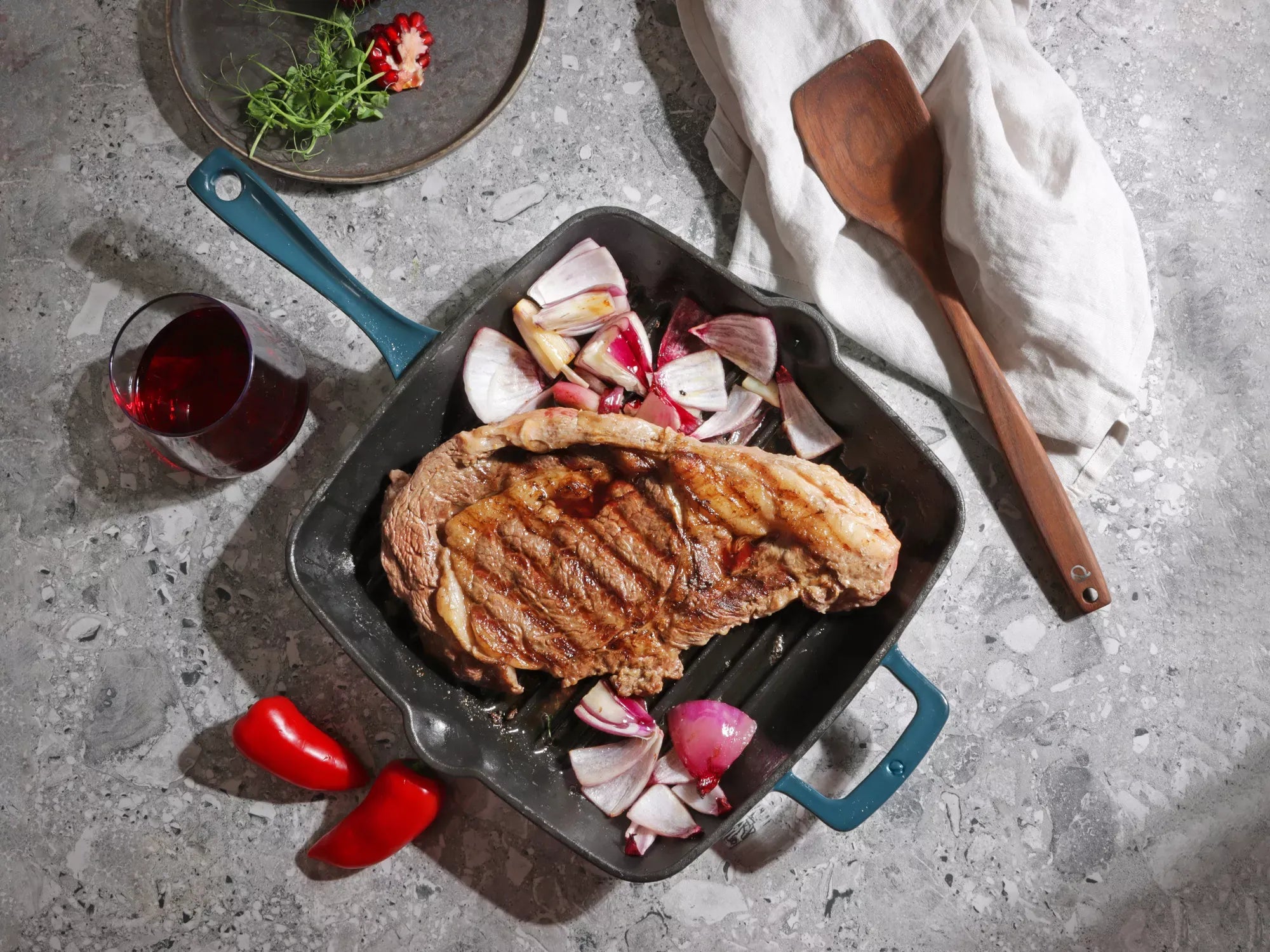 Gusseiserne Grillpfanne