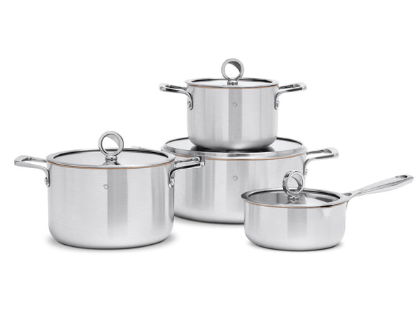 Kupferkern Topfset, 16 + 16 + 20 + 26 cm