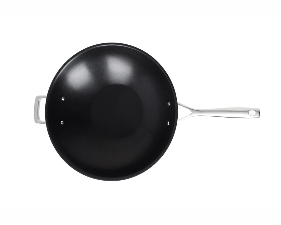 Kupferkern Wok 30 cm, beschichtet, Stielgriff