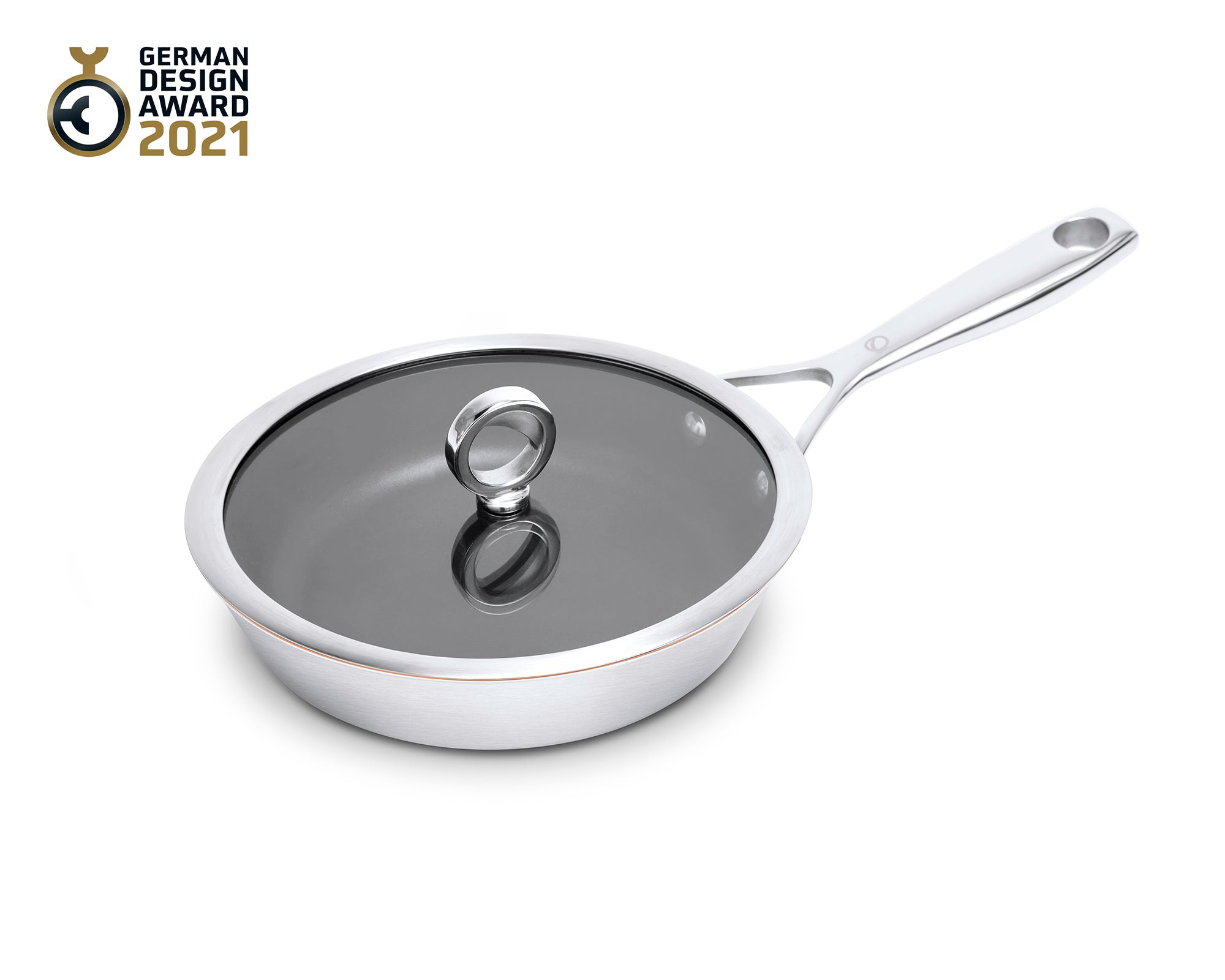 Beschichtete Olavson Kupferkernpfanne 20 cm, freigestellt