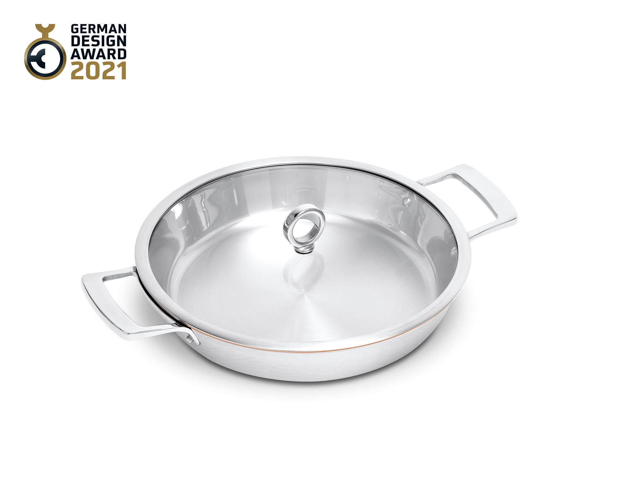 Kupferkernpfanne 26cm Servierer unbeschichtet